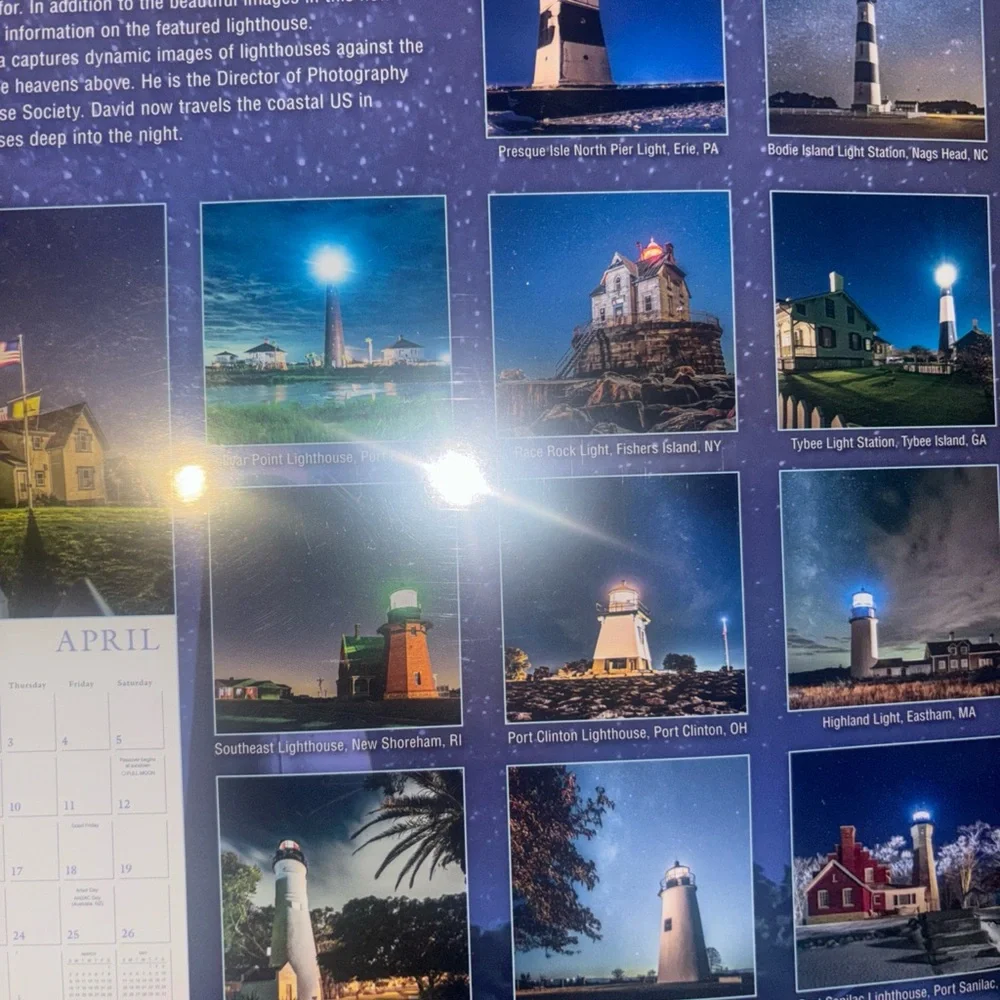 Great American Lighthouse 16 Month Calendar 2025